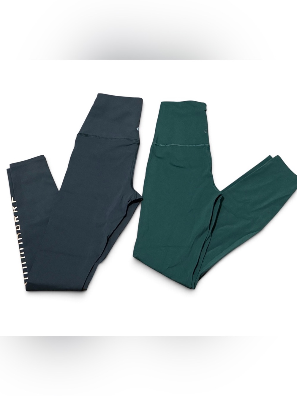 Tavi Active High Waisted 7/8 Leggings Lot 2 Pairs XS Studio Barre Green Gray Set
